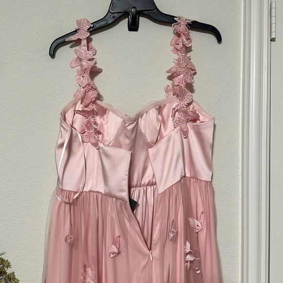 NWT Antonio Melani xBreast Cancer Awareness Capsule Mely Satin Embroidered Dress - Picture 16 of 16